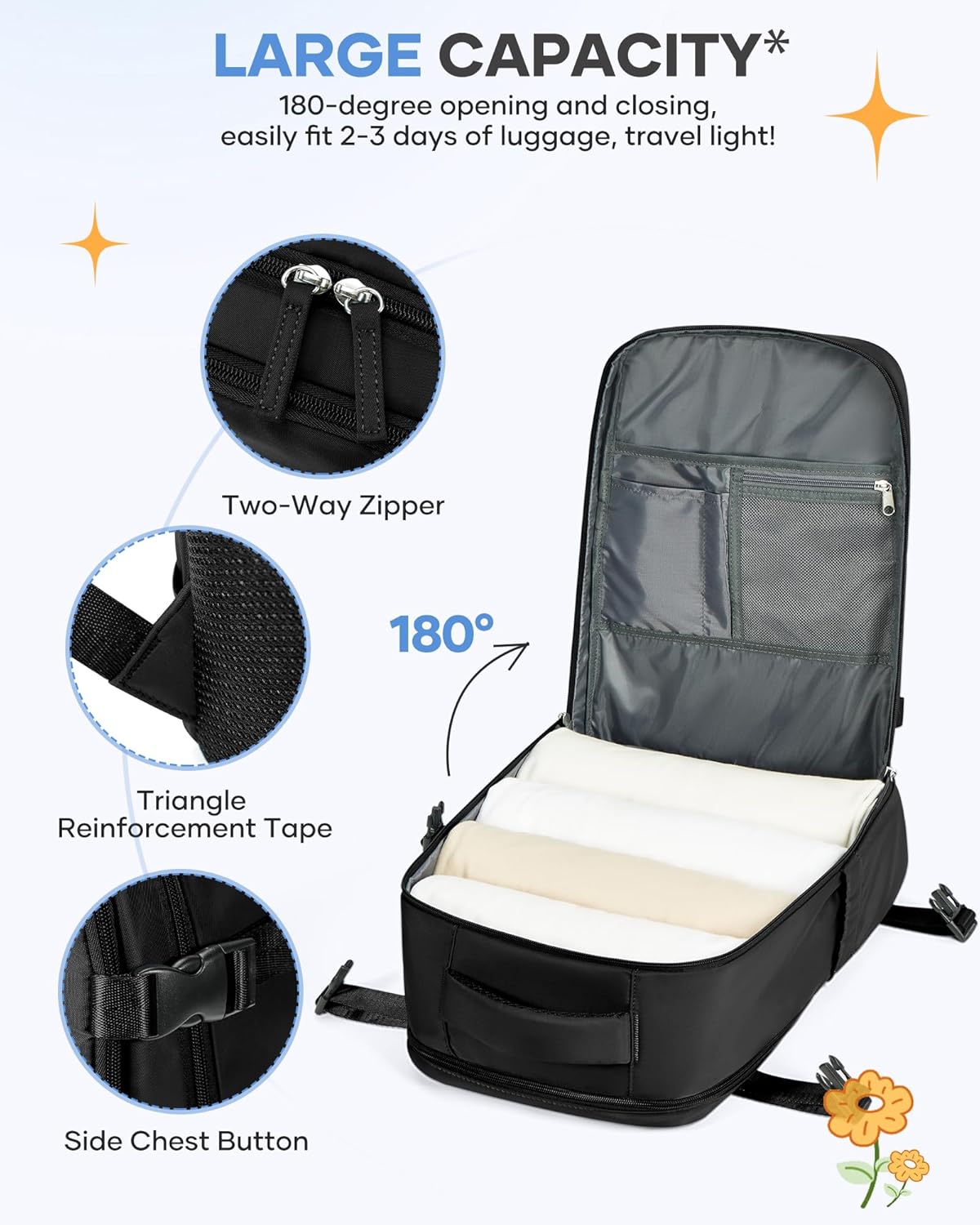 Travel Backpack Carry On Backpack Personal Item Travel Bag Mochila De Viaje Carry On Backpack For Airplanes Traveling Backpack For Women Gym Backpacks College Backpacks Sapphire Blue - Colors B
