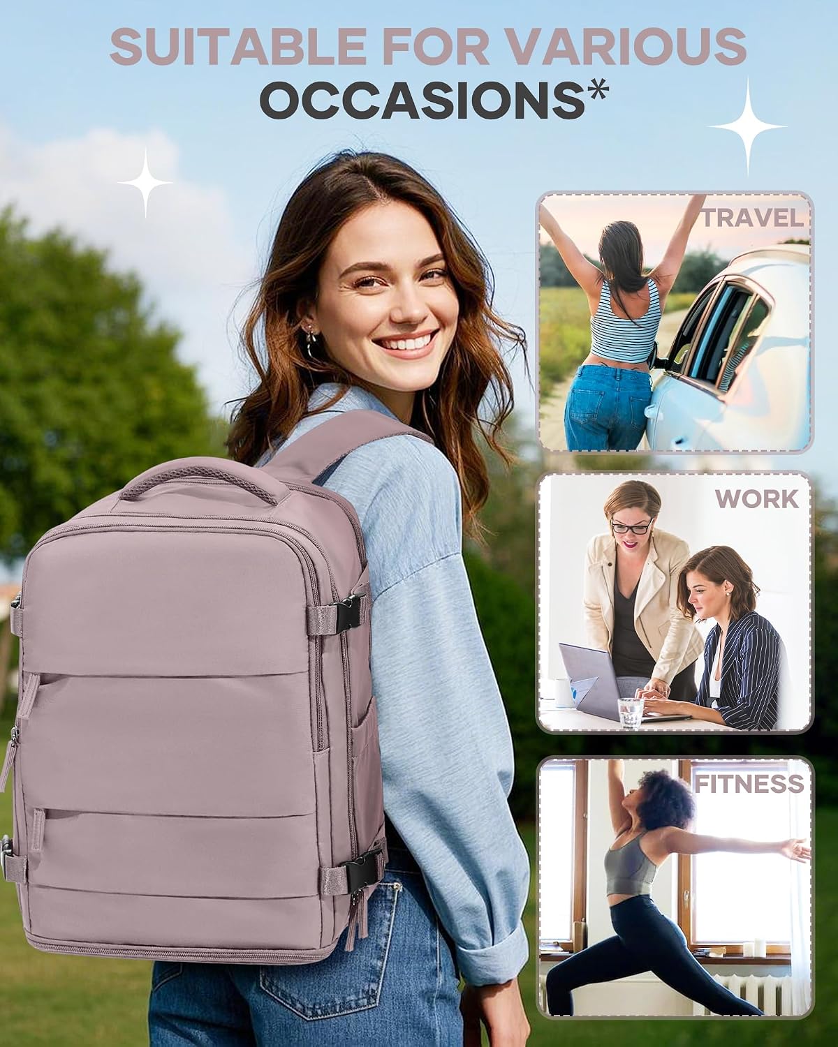 Travel Backpack Carry On Backpack Personal Item Travel Bag Mochila De Viaje Carry On Backpack For Airplanes Traveling Backpack For Women Gym Backpacks College Backpacks Sapphire Blue - Colors B