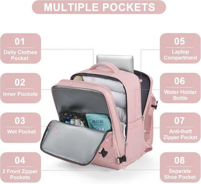 Travel Backpack Carry On Backpack Personal Item Travel Bag Mochila De Viaje Carry On Backpack For Airplanes Traveling Backpack For Women Gym Backpacks College Backpacks Sapphire Blue - Colors B