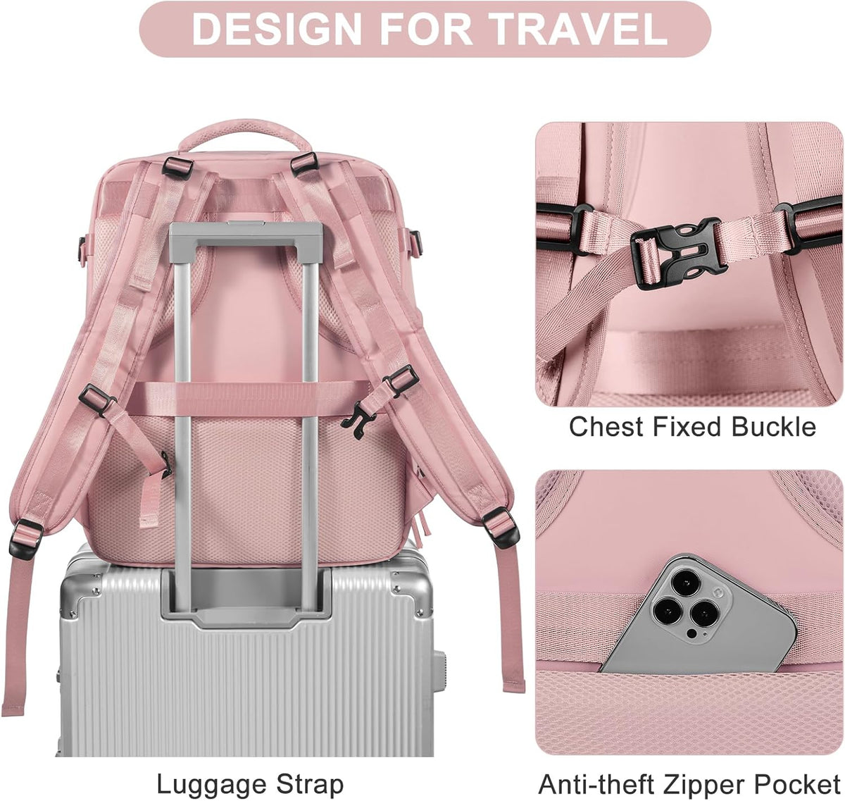 Travel Backpack Carry On Backpack Personal Item Travel Bag Mochila De Viaje Carry On Backpack For Airplanes Traveling Backpack For Women Gym Backpacks College Backpacks Sapphire Blue - Colors B