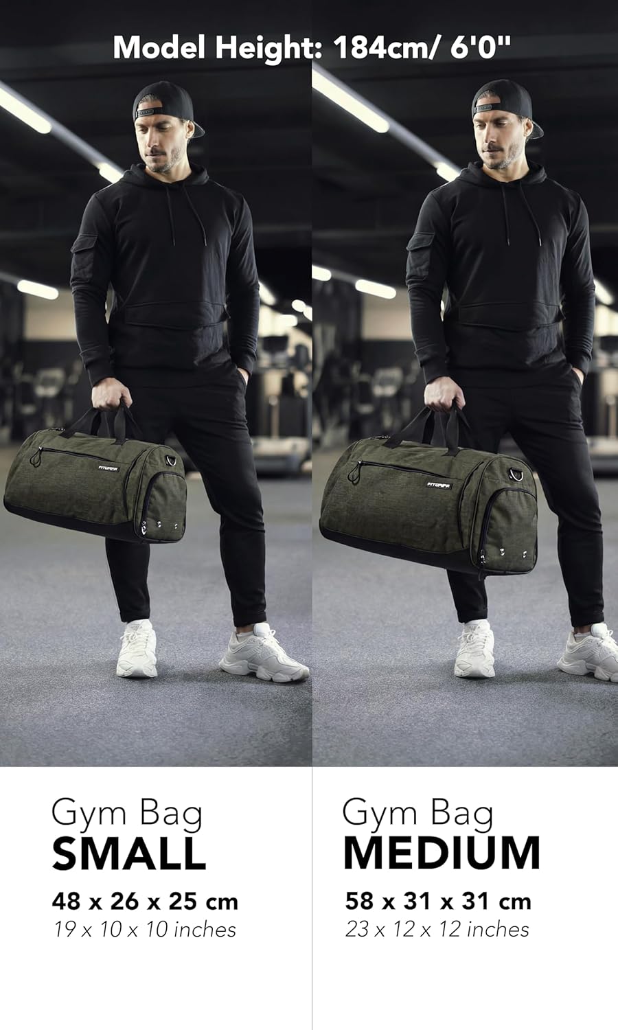 ® Gym Bag for Men & Women with Shoe & Wet Compartment - Duffle Bag for Travel, Sports, Fitness & Workout