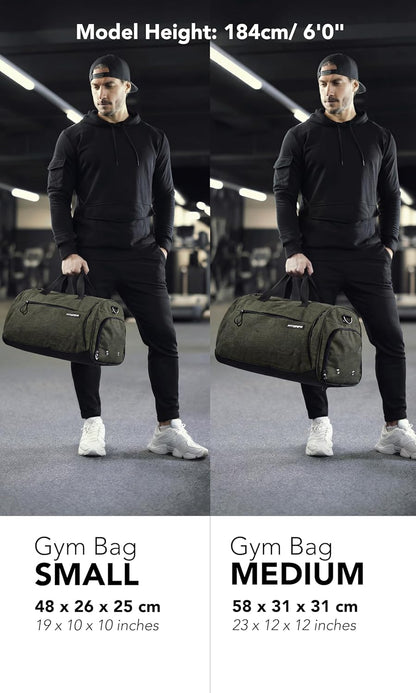 ® Gym Bag for Men & Women with Shoe & Wet Compartment - Duffle Bag for Travel, Sports, Fitness & Workout