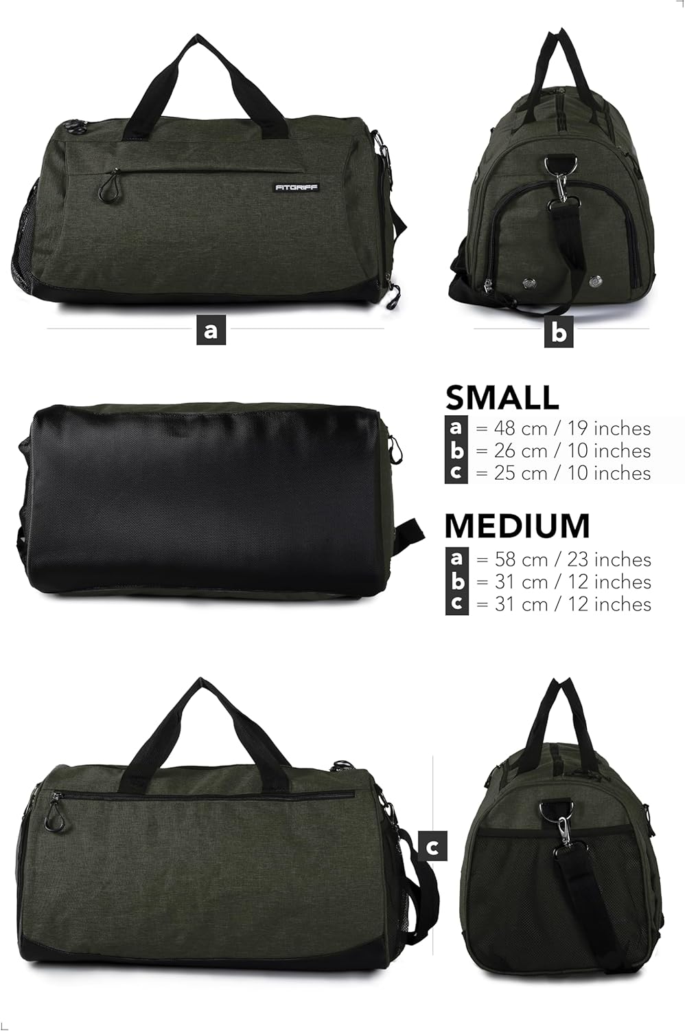 ® Gym Bag for Men & Women with Shoe & Wet Compartment - Duffle Bag for Travel, Sports, Fitness & Workout
