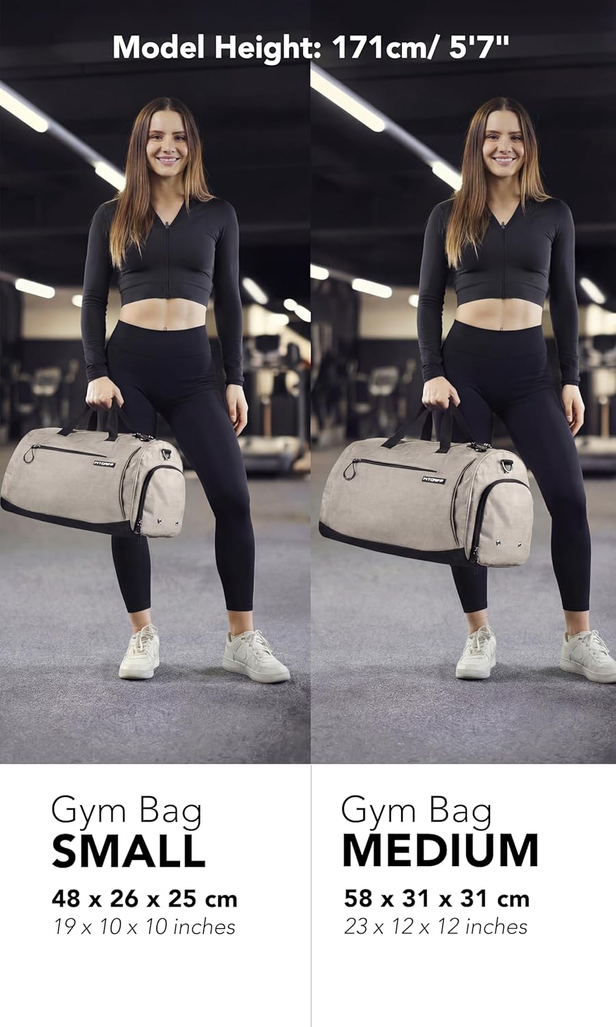 ® Gym Bag for Men & Women with Shoe & Wet Compartment - Duffle Bag for Travel, Sports, Fitness & Workout
