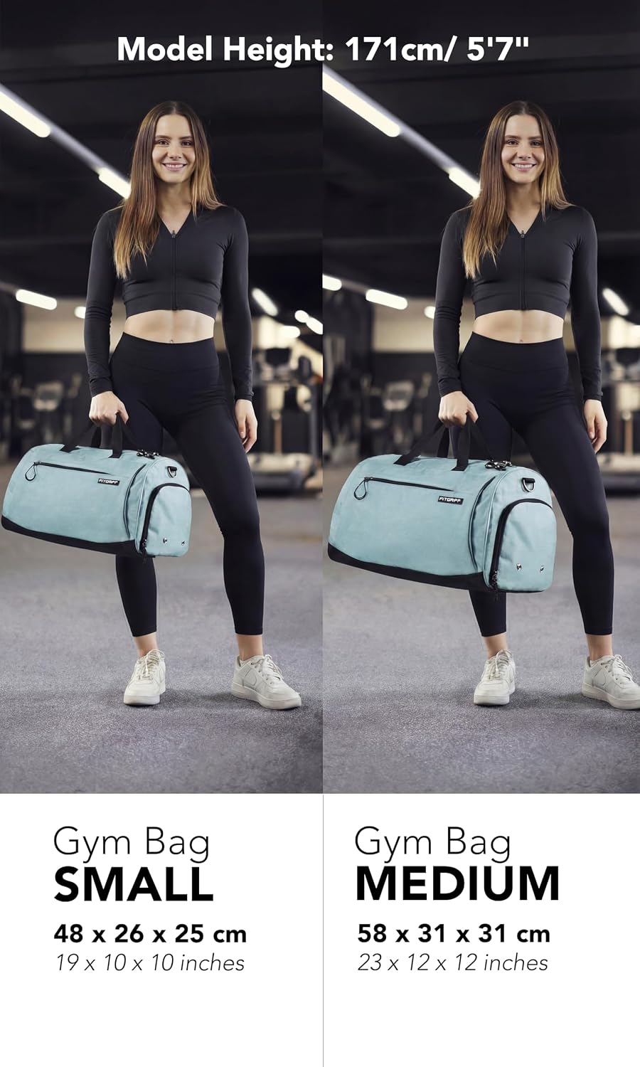 ® Gym Bag for Men & Women with Shoe & Wet Compartment - Duffle Bag for Travel, Sports, Fitness & Workout