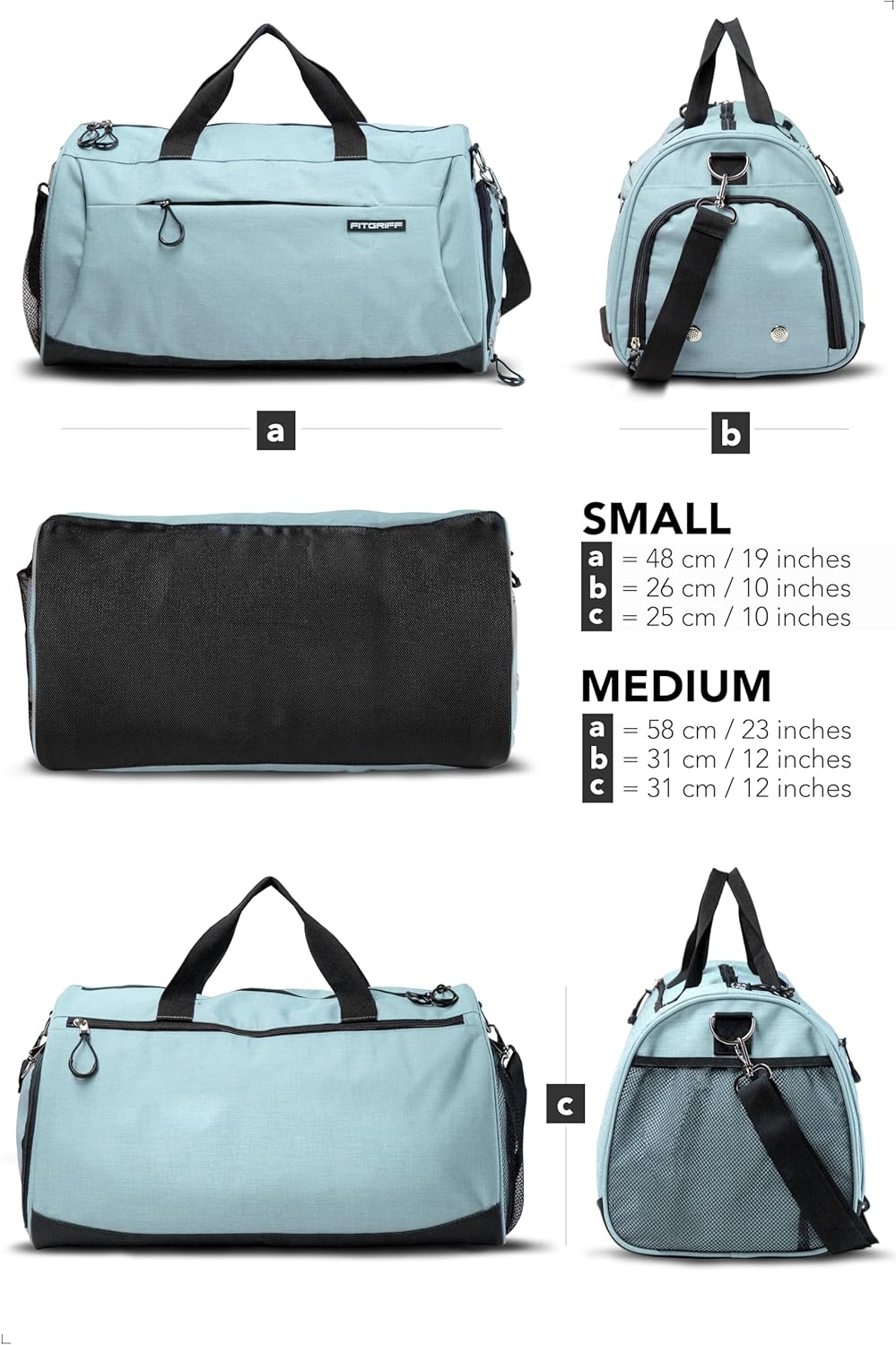 ® Gym Bag for Men & Women with Shoe & Wet Compartment - Duffle Bag for Travel, Sports, Fitness & Workout