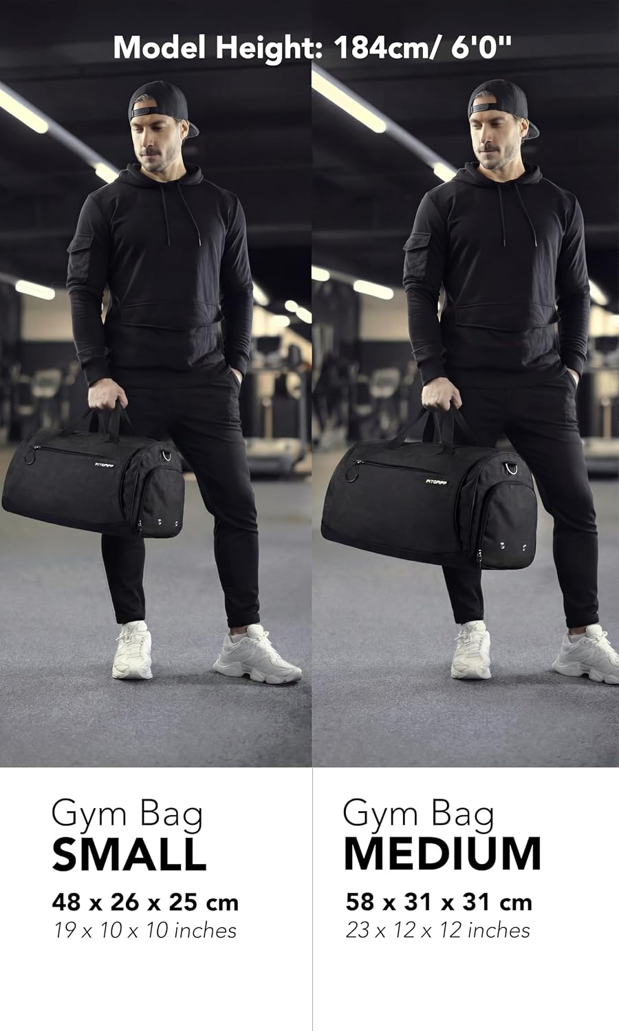 ® Gym Bag for Men & Women with Shoe & Wet Compartment - Duffle Bag for Travel, Sports, Fitness & Workout