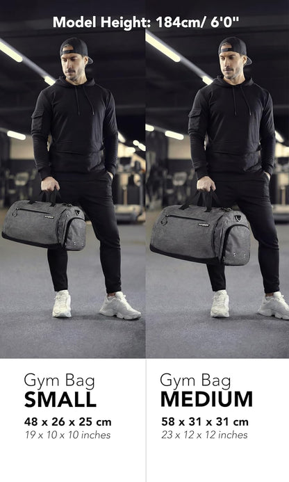® Gym Bag for Men & Women with Shoe & Wet Compartment - Duffle Bag for Travel, Sports, Fitness & Workout