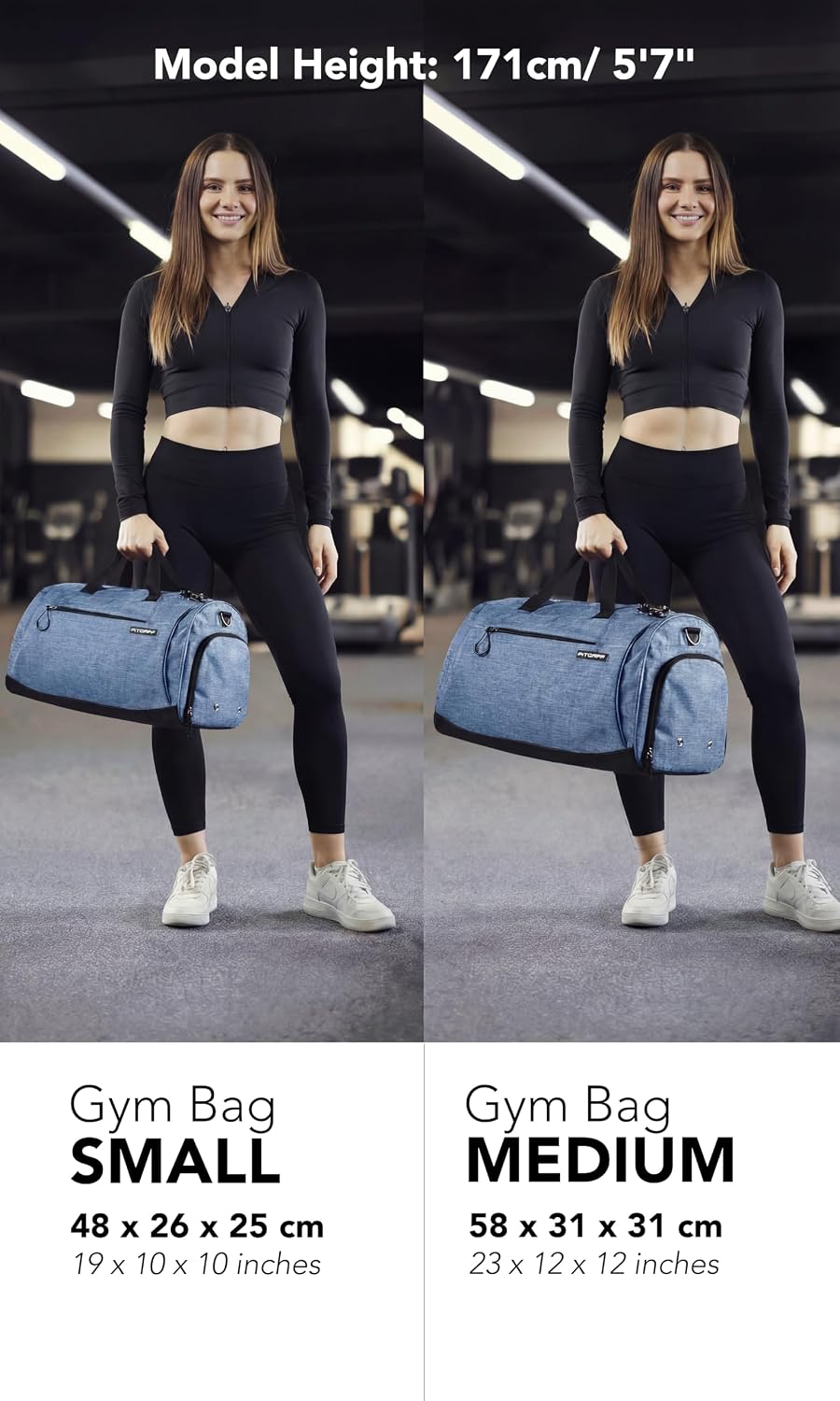 ® Gym Bag for Men & Women with Shoe & Wet Compartment - Duffle Bag for Travel, Sports, Fitness & Workout