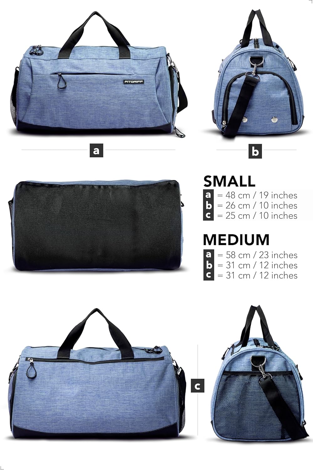 ® Gym Bag for Men & Women with Shoe & Wet Compartment - Duffle Bag for Travel, Sports, Fitness & Workout