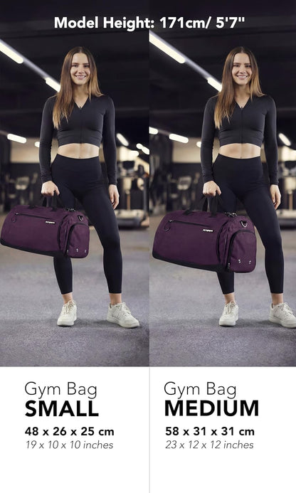 ® Gym Bag for Men & Women with Shoe & Wet Compartment - Duffle Bag for Travel, Sports, Fitness & Workout