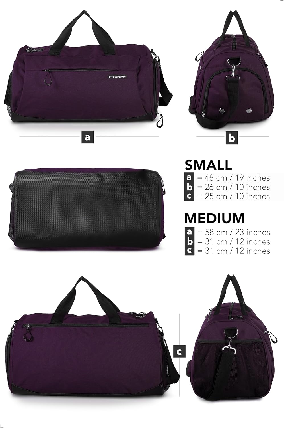 ® Gym Bag for Men & Women with Shoe & Wet Compartment - Duffle Bag for Travel, Sports, Fitness & Workout