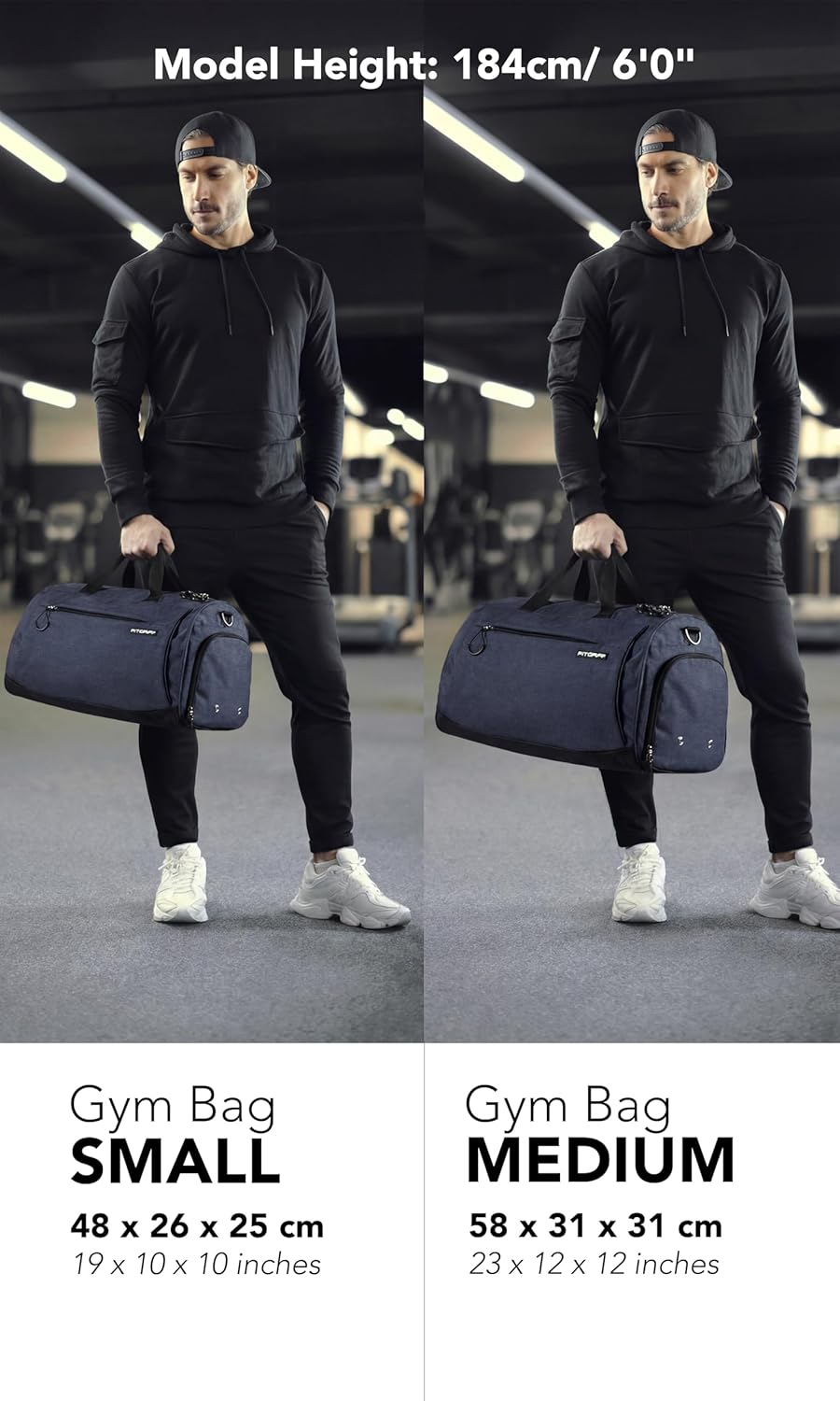 ® Gym Bag for Men & Women with Shoe & Wet Compartment - Duffle Bag for Travel, Sports, Fitness & Workout