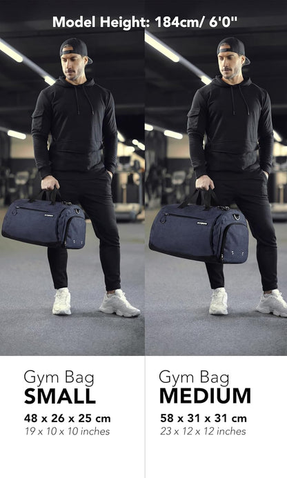 ® Gym Bag for Men & Women with Shoe & Wet Compartment - Duffle Bag for Travel, Sports, Fitness & Workout