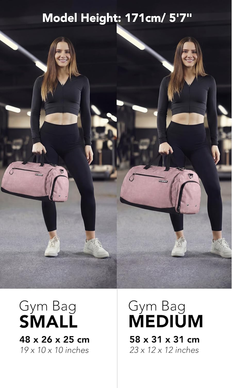 ® Gym Bag for Men & Women with Shoe & Wet Compartment - Duffle Bag for Travel, Sports, Fitness & Workout