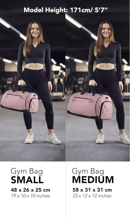 ® Gym Bag for Men & Women with Shoe & Wet Compartment - Duffle Bag for Travel, Sports, Fitness & Workout