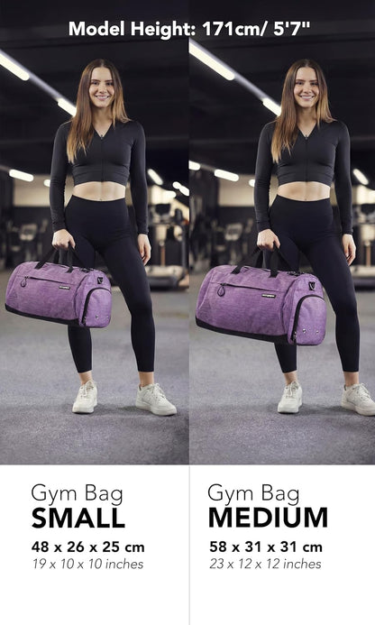 ® Gym Bag for Men & Women with Shoe & Wet Compartment - Duffle Bag for Travel, Sports, Fitness & Workout