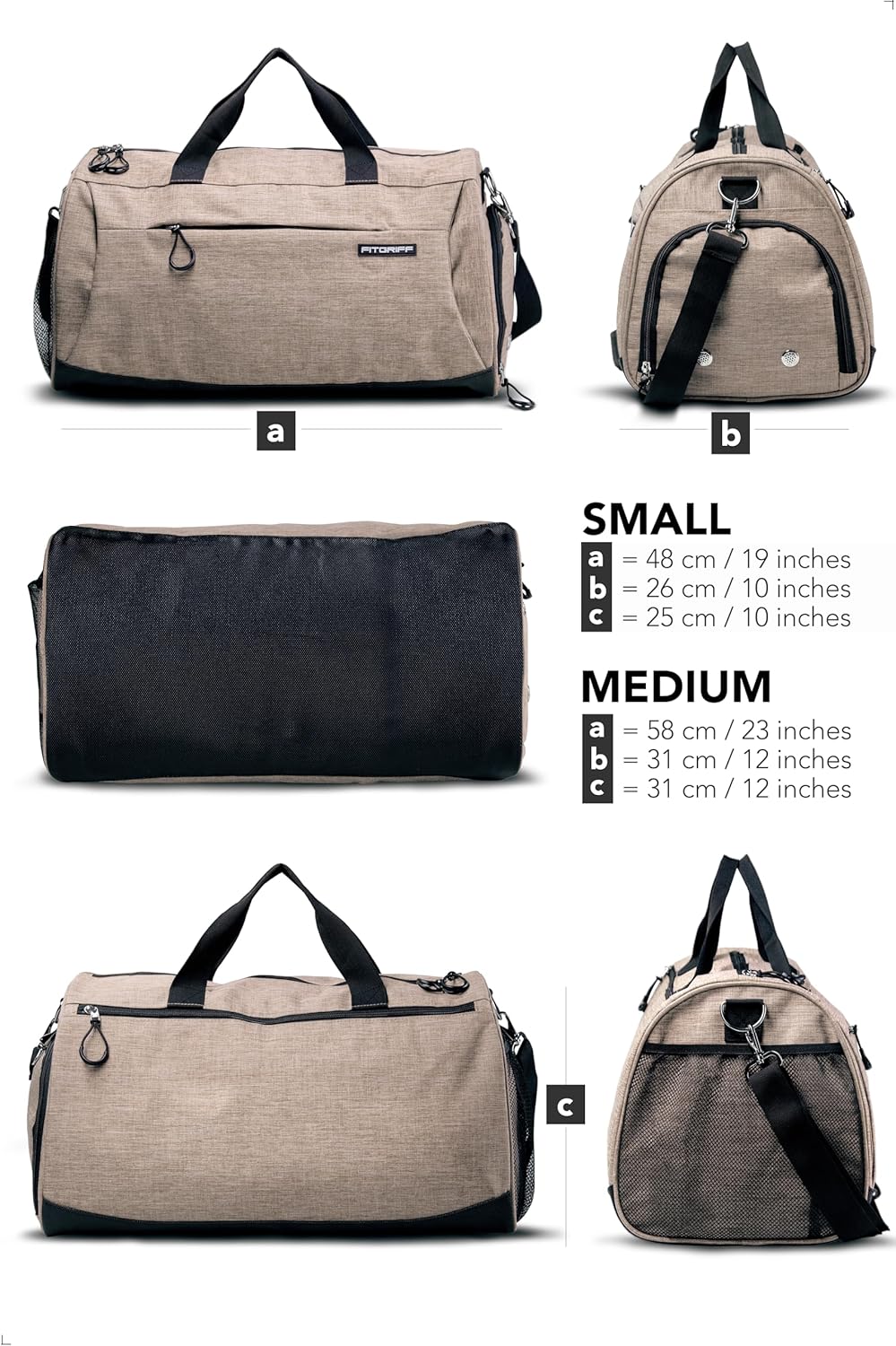 ® Gym Bag for Men & Women with Shoe & Wet Compartment - Duffle Bag for Travel, Sports, Fitness & Workout