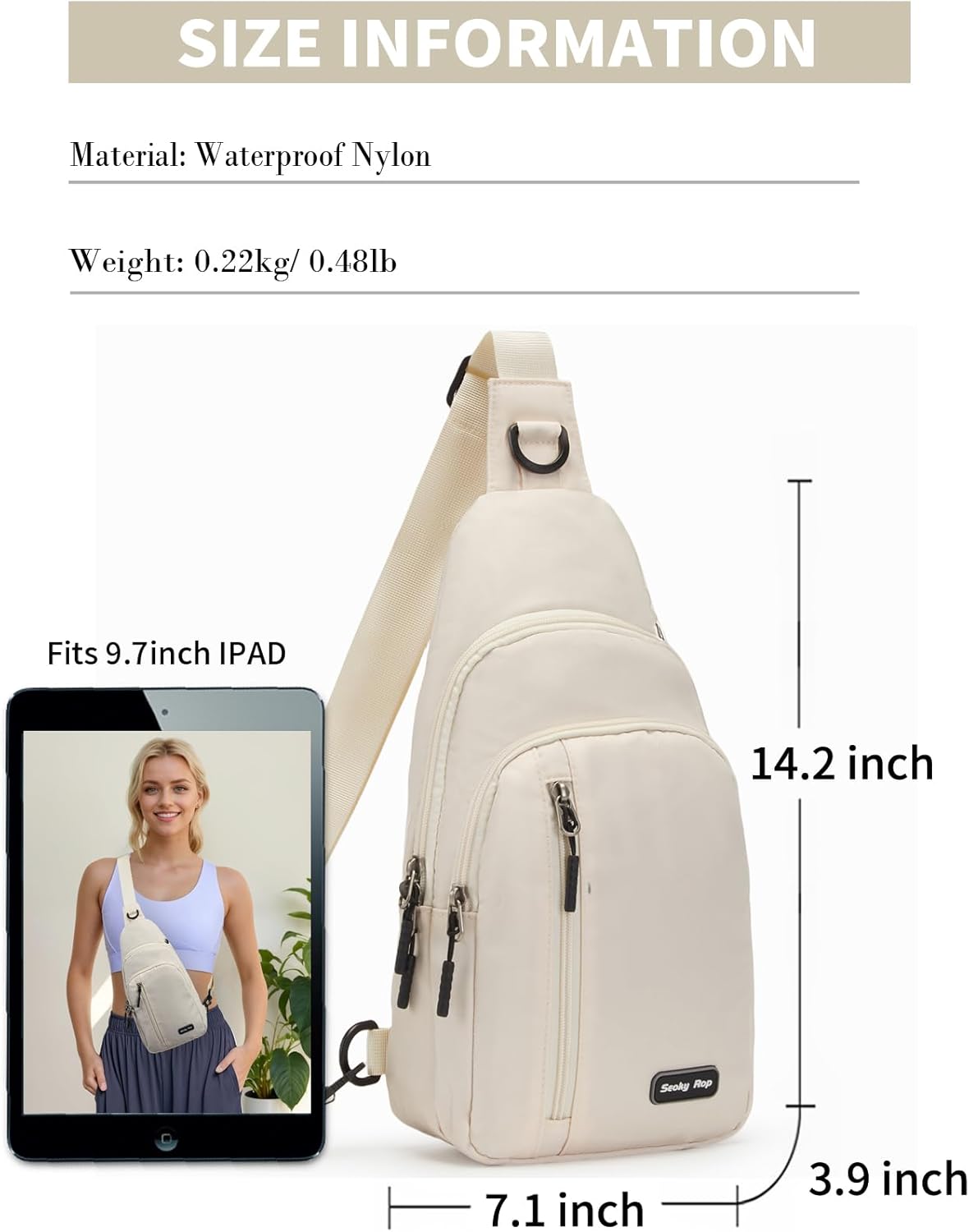Small Sling Bag Crossbody for Men Women One Strap Shoulder Cross Body Bag Sling Backpack for Travel