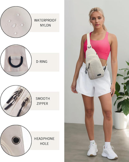 Small Sling Bag Crossbody for Men Women One Strap Shoulder Cross Body Bag Sling Backpack for Travel