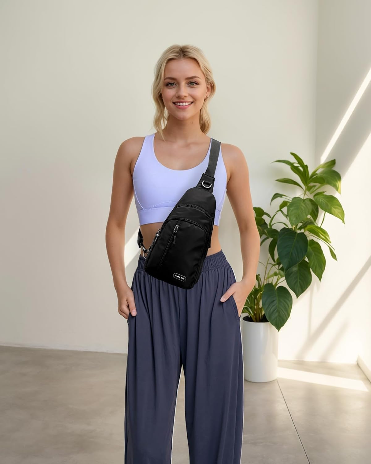 Small Sling Bag Crossbody for Men Women One Strap Shoulder Cross Body Bag Sling Backpack for Travel