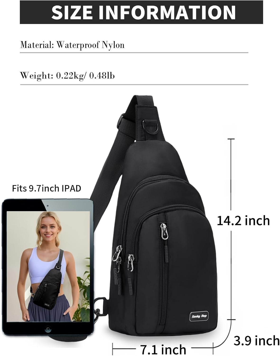 Small Sling Bag Crossbody for Men Women One Strap Shoulder Cross Body Bag Sling Backpack for Travel