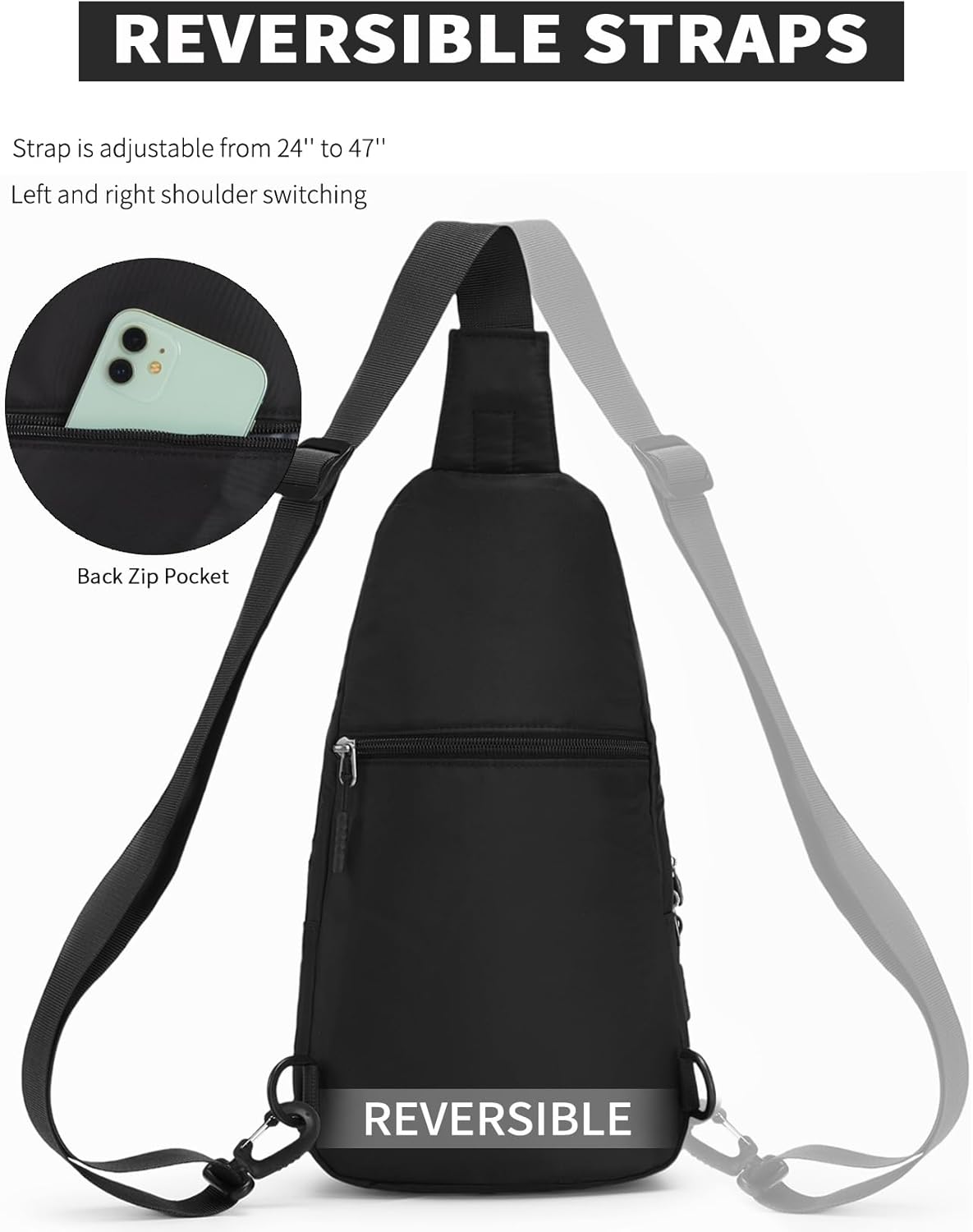Small Sling Bag Crossbody for Men Women One Strap Shoulder Cross Body Bag Sling Backpack for Travel