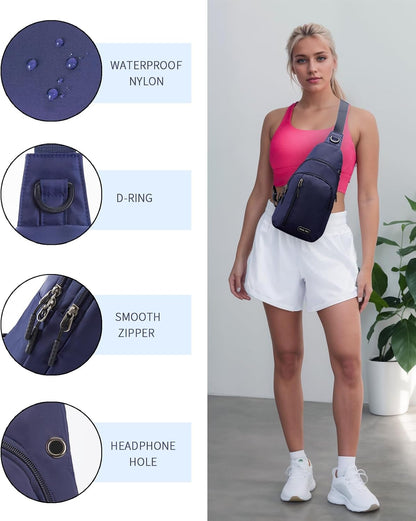 Small Sling Bag Crossbody for Men Women One Strap Shoulder Cross Body Bag Sling Backpack for Travel