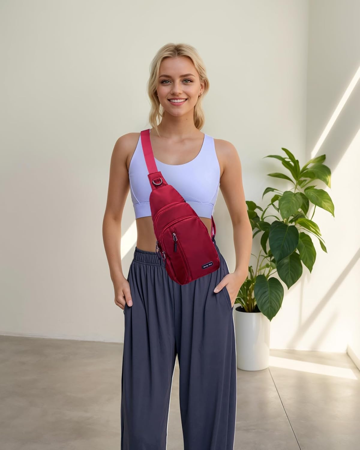 Small Sling Bag Crossbody for Men Women One Strap Shoulder Cross Body Bag Sling Backpack for Travel