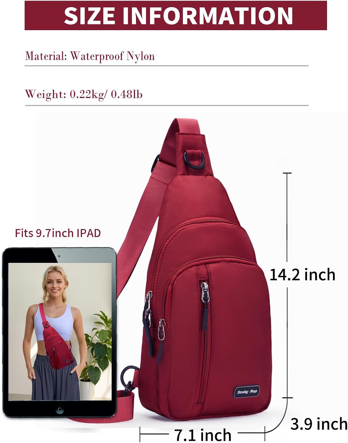 Small Sling Bag Crossbody for Men Women One Strap Shoulder Cross Body Bag Sling Backpack for Travel