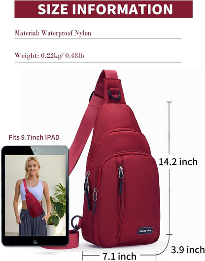 Small Sling Bag Crossbody for Men Women One Strap Shoulder Cross Body Bag Sling Backpack for Travel