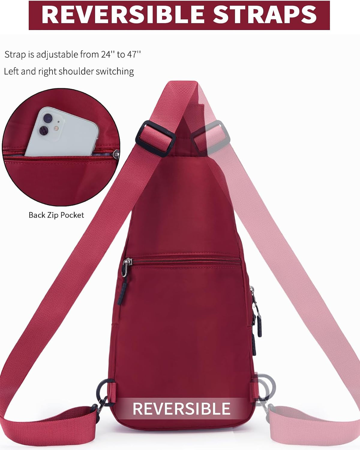 Small Sling Bag Crossbody for Men Women One Strap Shoulder Cross Body Bag Sling Backpack for Travel