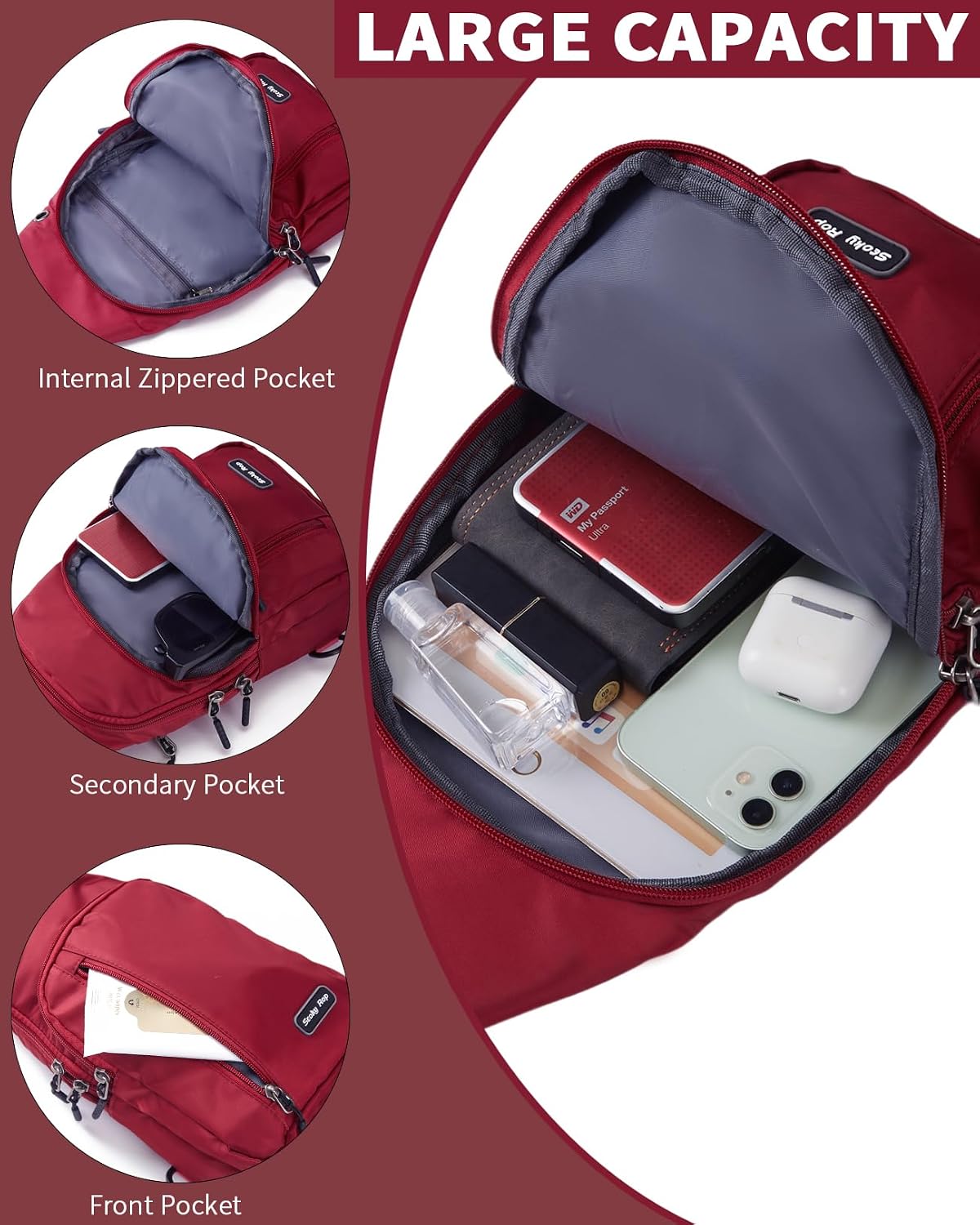Small Sling Bag Crossbody for Men Women One Strap Shoulder Cross Body Bag Sling Backpack for Travel