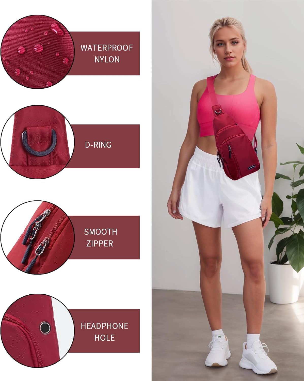 Small Sling Bag Crossbody for Men Women One Strap Shoulder Cross Body Bag Sling Backpack for Travel