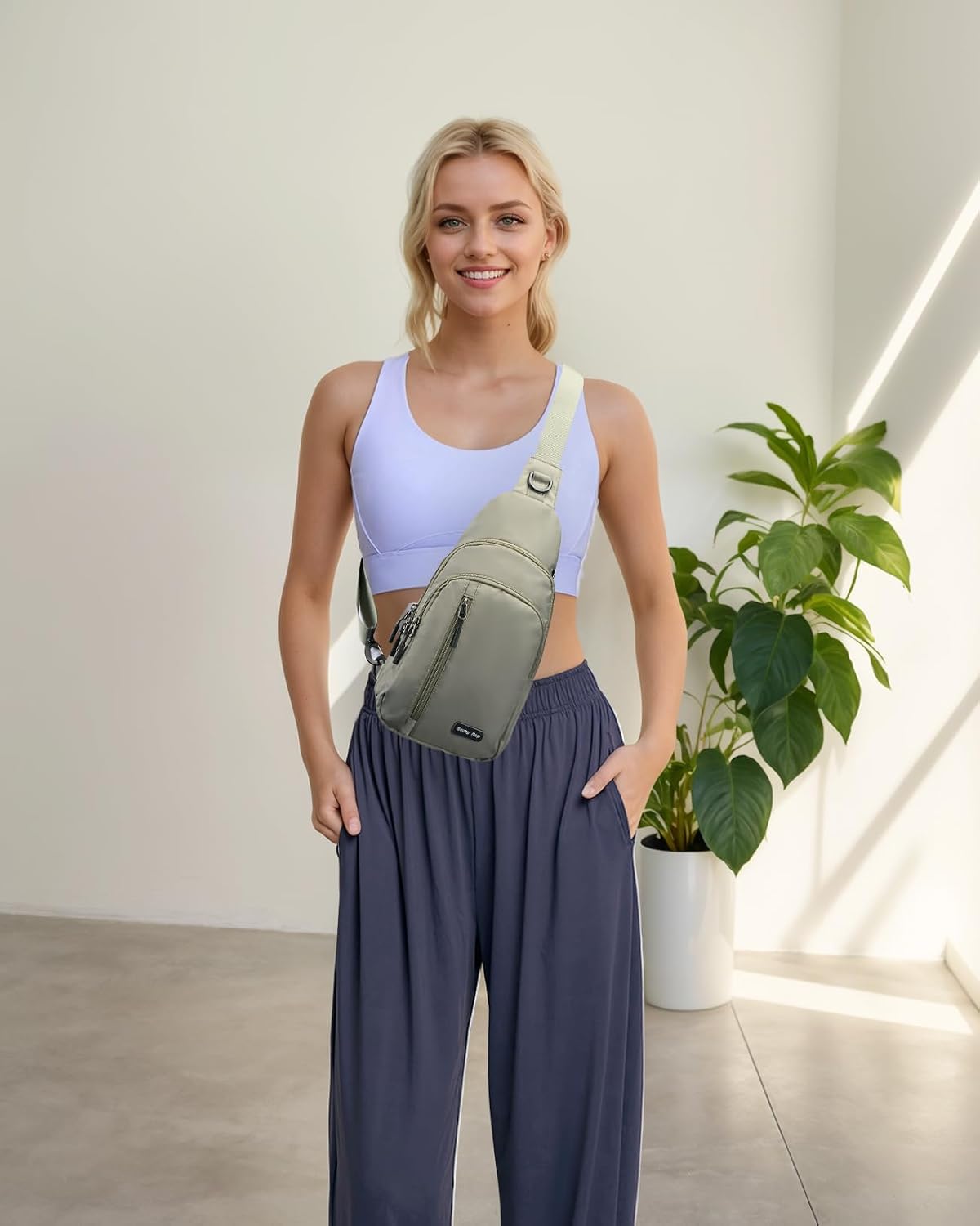 Small Sling Bag Crossbody for Men Women One Strap Shoulder Cross Body Bag Sling Backpack for Travel