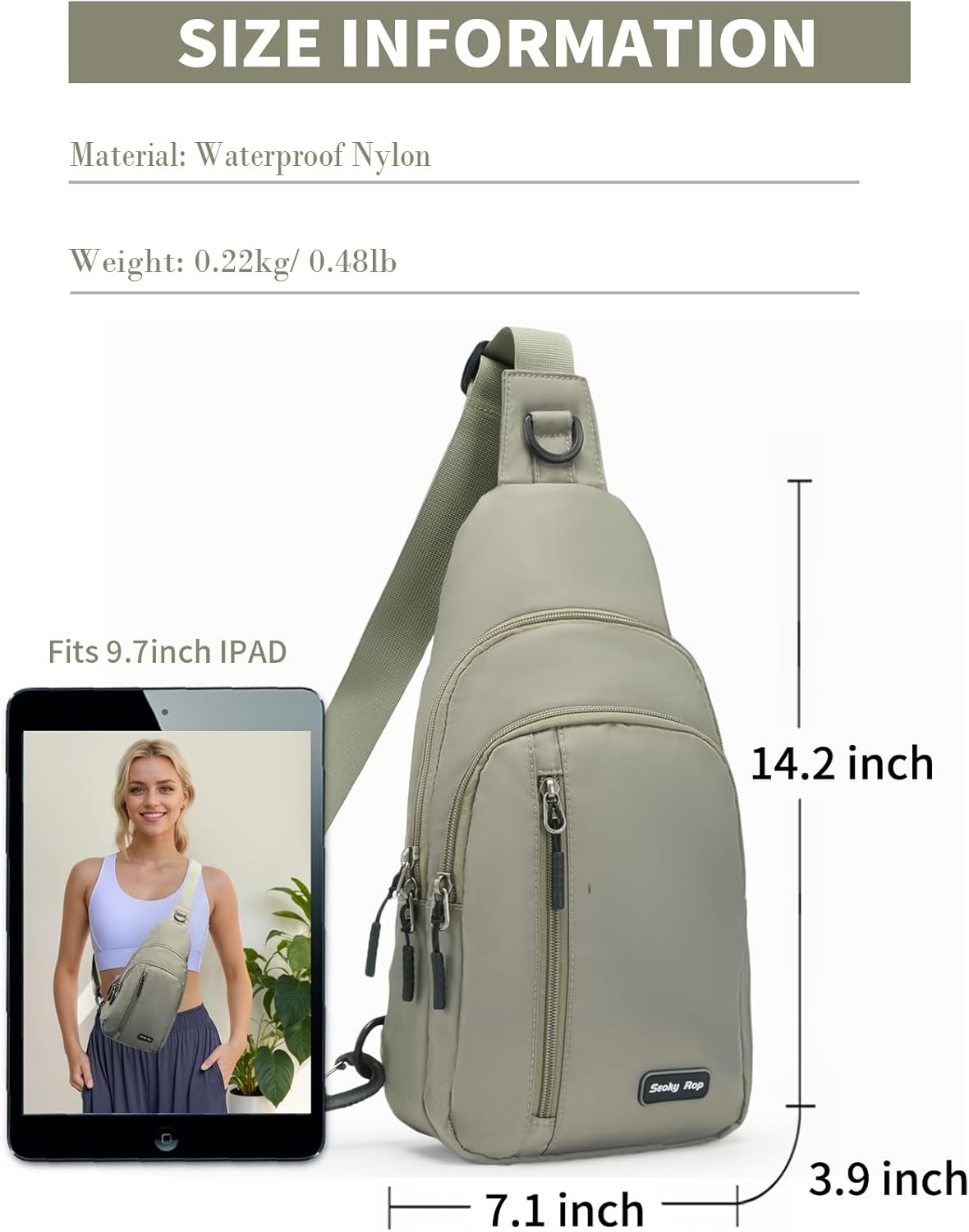 Small Sling Bag Crossbody for Men Women One Strap Shoulder Cross Body Bag Sling Backpack for Travel