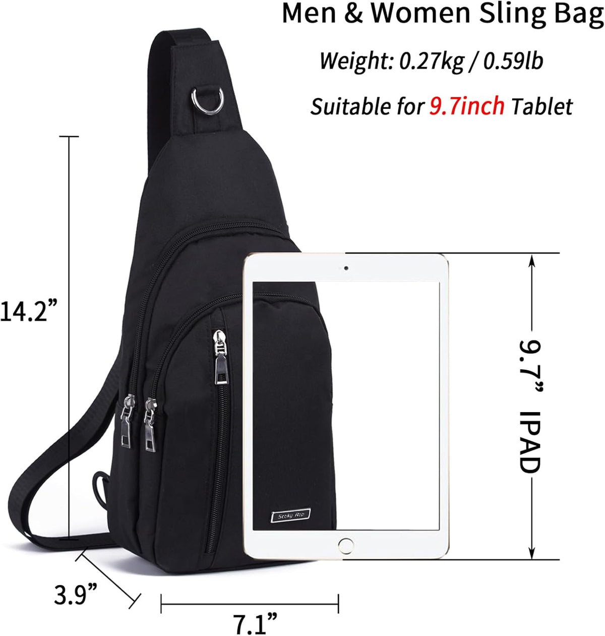 Small Sling Bag Crossbody for Men Women One Strap Shoulder Cross Body Bag Sling Backpack for Travel