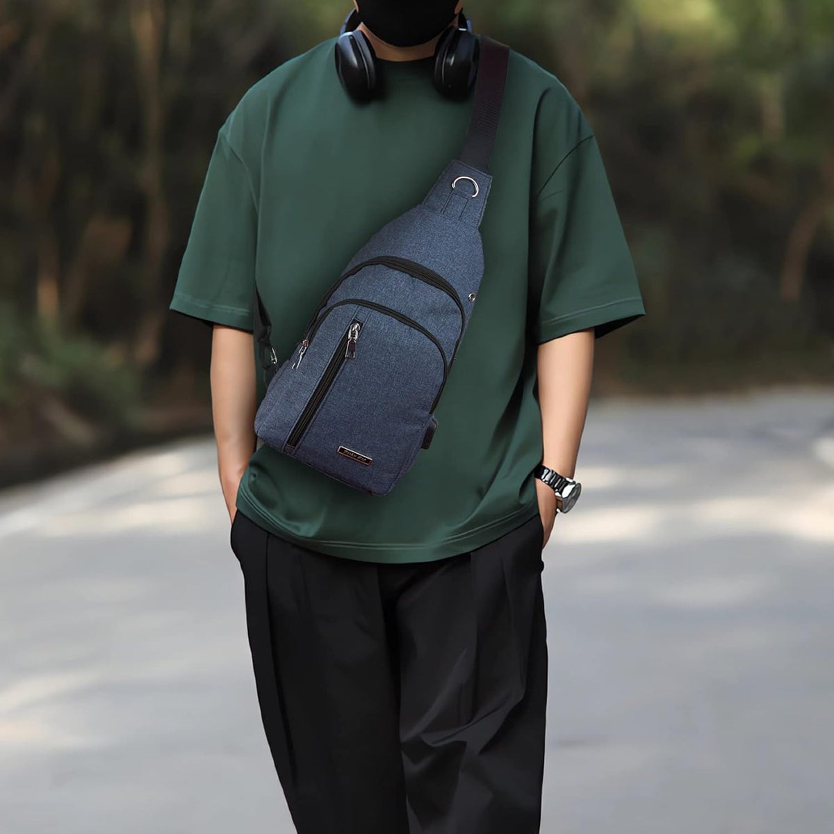 Small Sling Bag Crossbody for Men Women One Strap Shoulder Cross Body Bag Sling Backpack for Travel