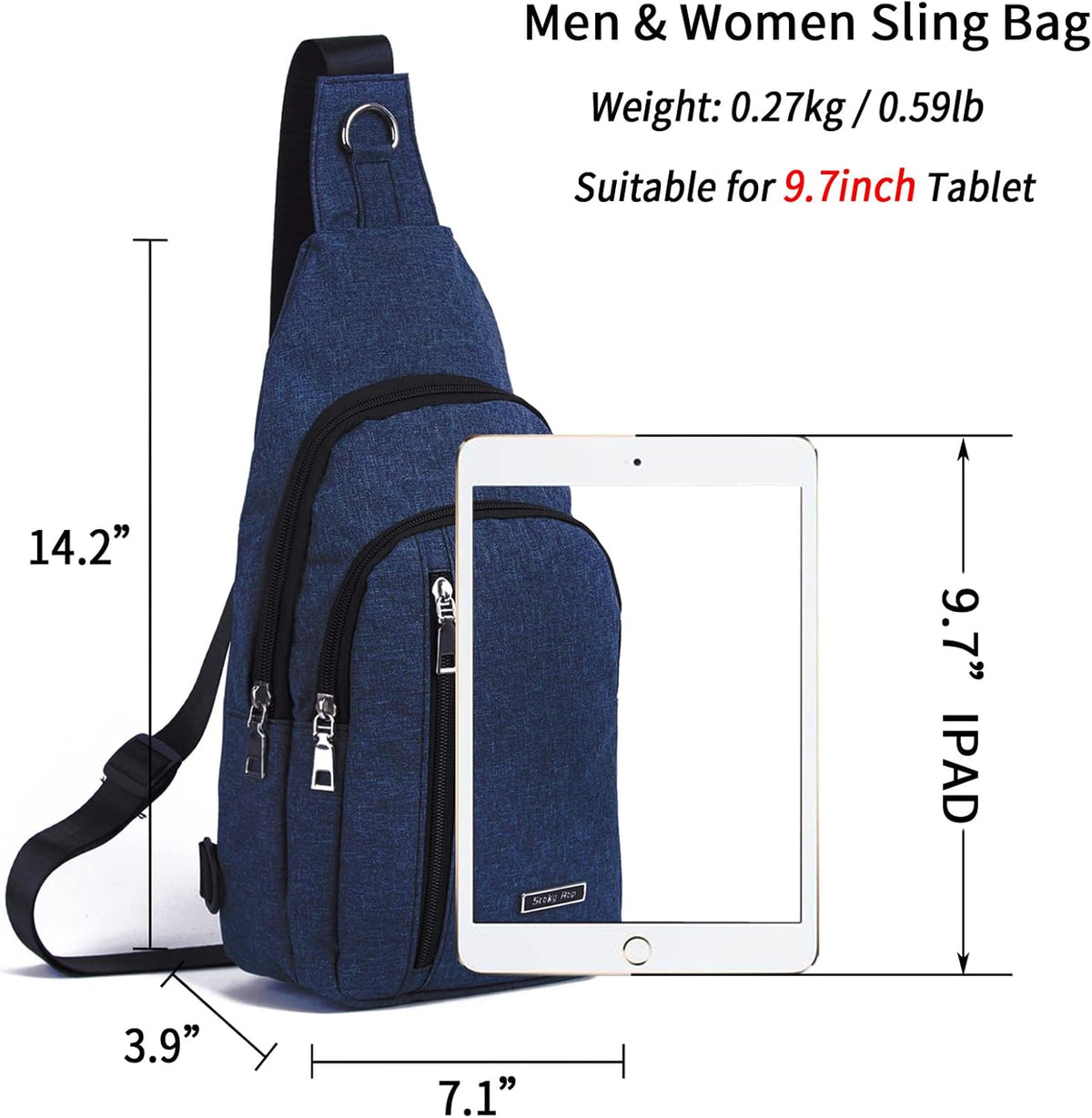 Small Sling Bag Crossbody for Men Women One Strap Shoulder Cross Body Bag Sling Backpack for Travel