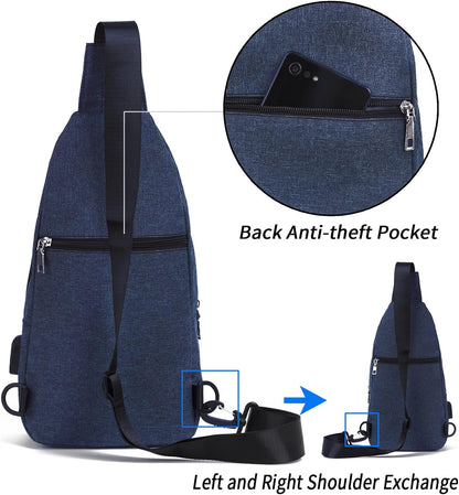 Small Sling Bag Crossbody for Men Women One Strap Shoulder Cross Body Bag Sling Backpack for Travel