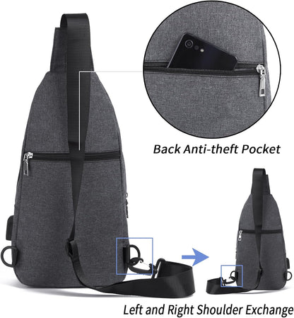 Small Sling Bag Crossbody for Men Women One Strap Shoulder Cross Body Bag Sling Backpack for Travel