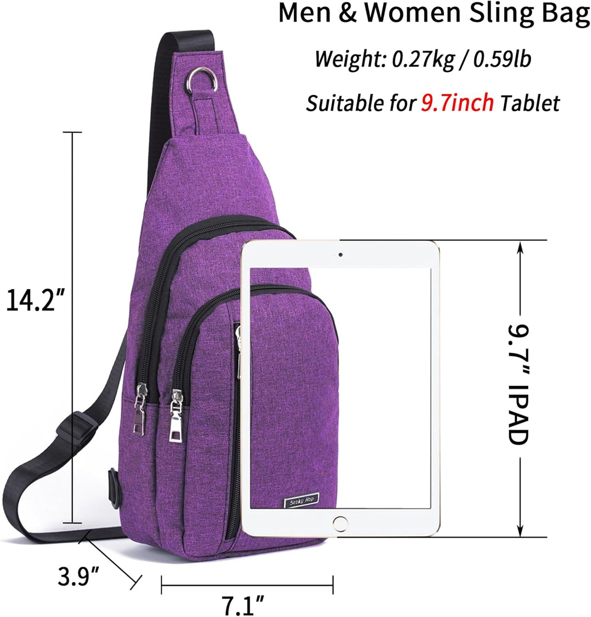 Small Sling Bag Crossbody for Men Women One Strap Shoulder Cross Body Bag Sling Backpack for Travel
