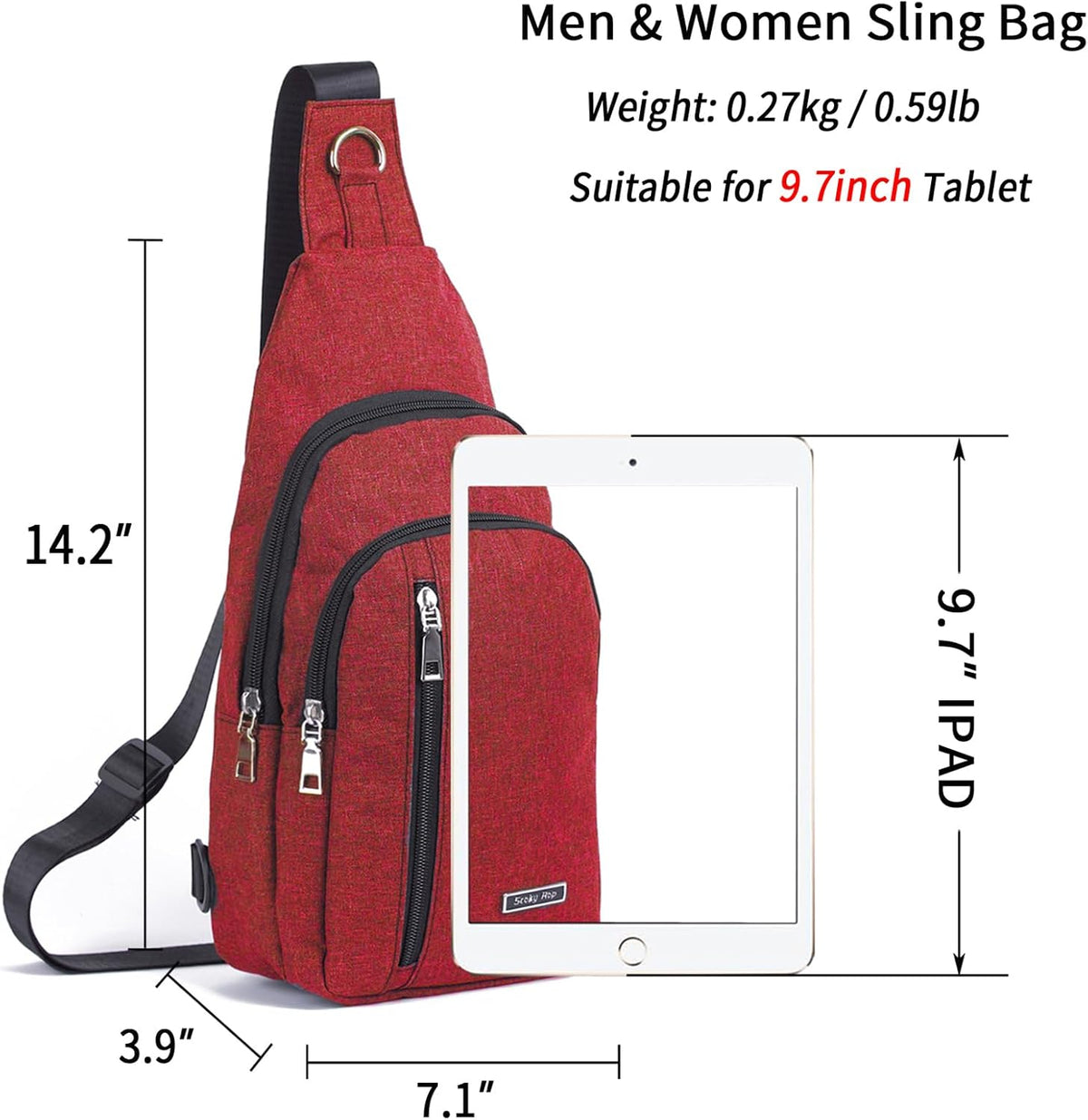 Small Sling Bag Crossbody for Men Women One Strap Shoulder Cross Body Bag Sling Backpack for Travel