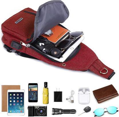 Small Sling Bag Crossbody for Men Women One Strap Shoulder Cross Body Bag Sling Backpack for Travel