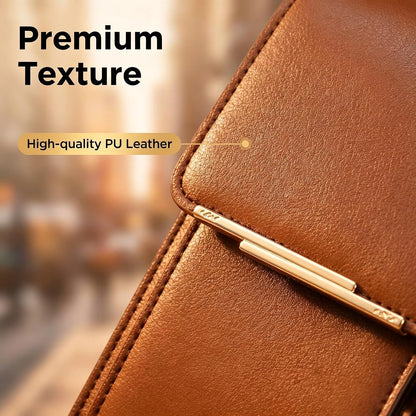 Touchscreen Phone Crossbody Bag with See-Through Window, Dual Zippers & Multi Card Slots, Cell Phone Purses