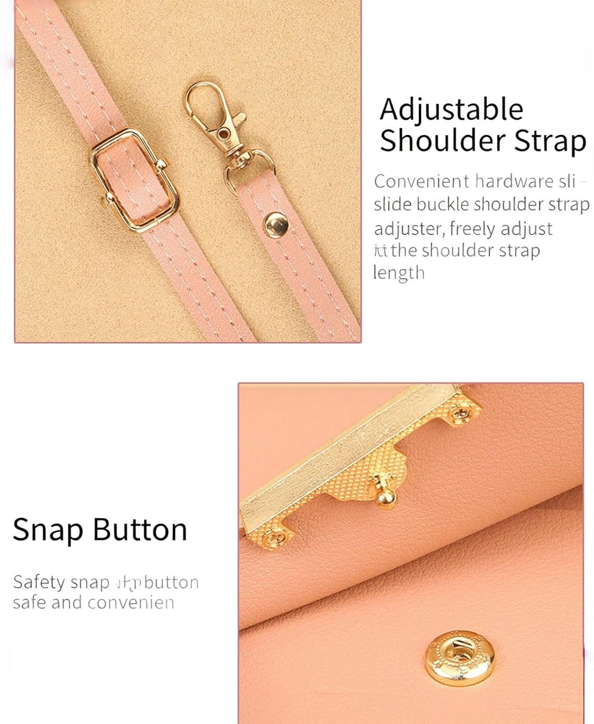 Touchscreen Phone Crossbody Bag with See-Through Window, Dual Zippers & Multi Card Slots, Cell Phone Purses