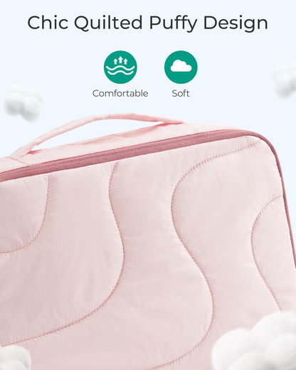 Hanging Packing Cubes for Travel, Hanging Shelves for Suitcases Organizers, Wet Dry Bags 5 Pack, Travel Bags Reusable for Swimsuits (Candy Pink)