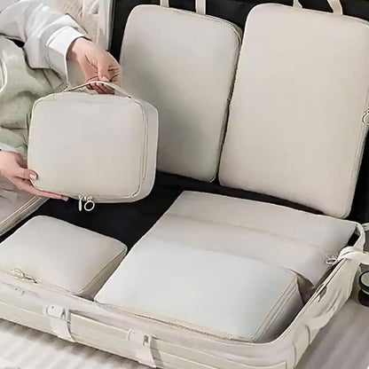 Personalized Packing Cubes Set of 6 with Custom Name, Travel Organizer Bags for Suitcase, Lightweight Luggage Storage Cubes for Clothes Shoes Toiletries, Travel Essentials