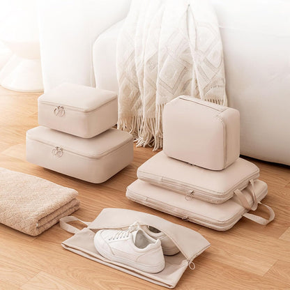 Personalized Packing Cubes Set of 6 with Custom Name, Travel Organizer Bags for Suitcase, Lightweight Luggage Storage Cubes for Clothes Shoes Toiletries, Travel Essentials