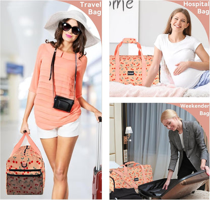 Goloni Cute Duffle Bag for Women, Gym Bag with Shoe Compartment, Lightweight Weekend Travel Duffel Bag,Overnight Bag with Wet Pocket